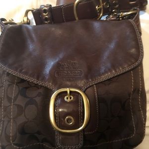 Coach signature saddle bag, beautiful bag leather